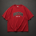 Boston Varsity Oversized Graphic T-Shirt – Maroon
