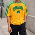 Brasil "Rio de Janeiro" Oversized Football Jersey – Yellow and Green