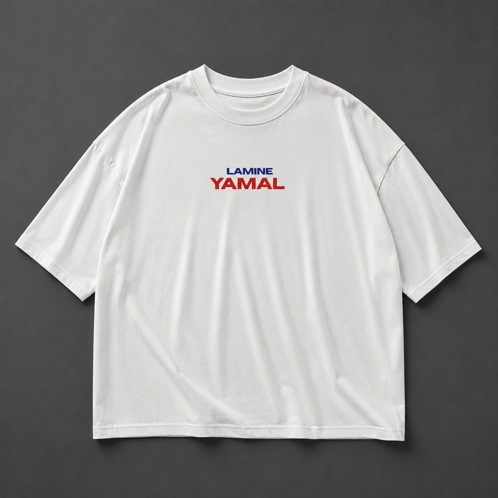 Lamine Yamal "Starlet" Oversized Graphic T-Shirt – White